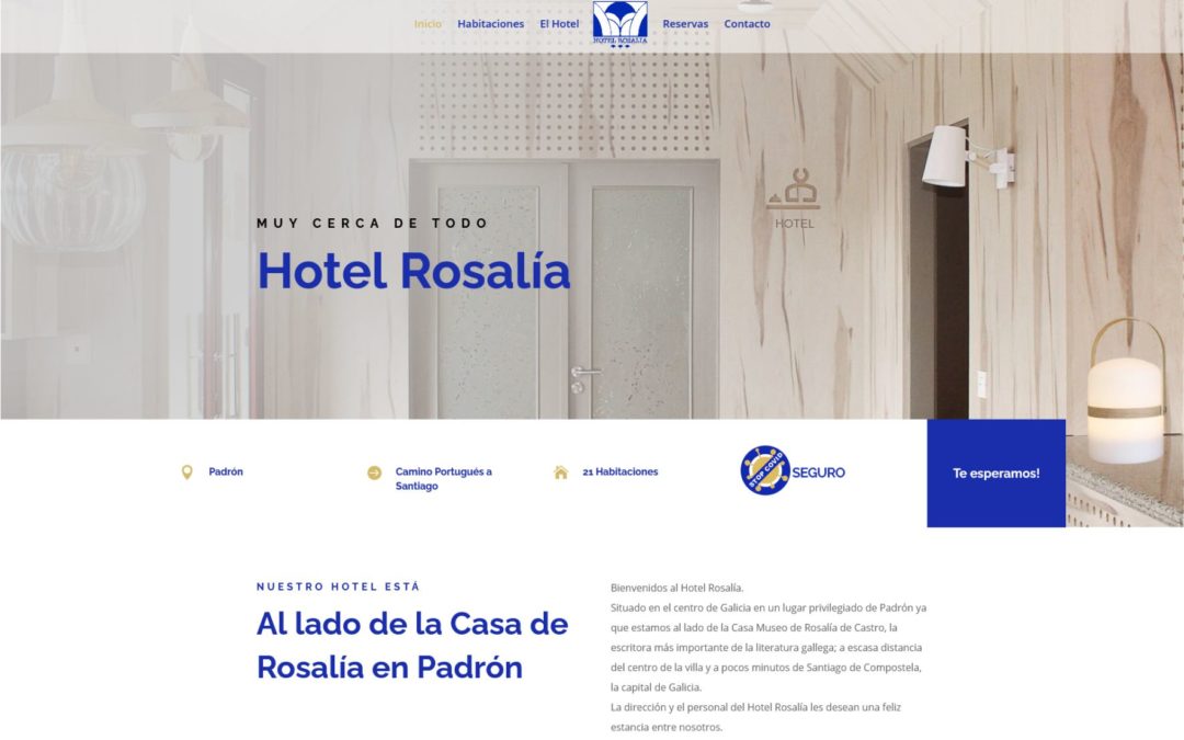 Portada Web Hotel Rosalía de Padrón