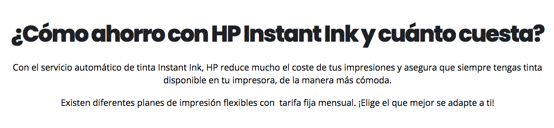 Ahorro HP Instant